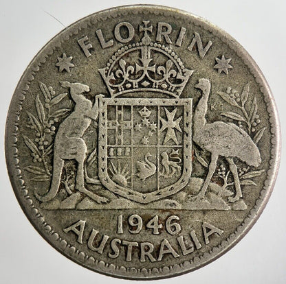 1946 Australia Florin Silver Coin | Fine Collectable Grade | a6740