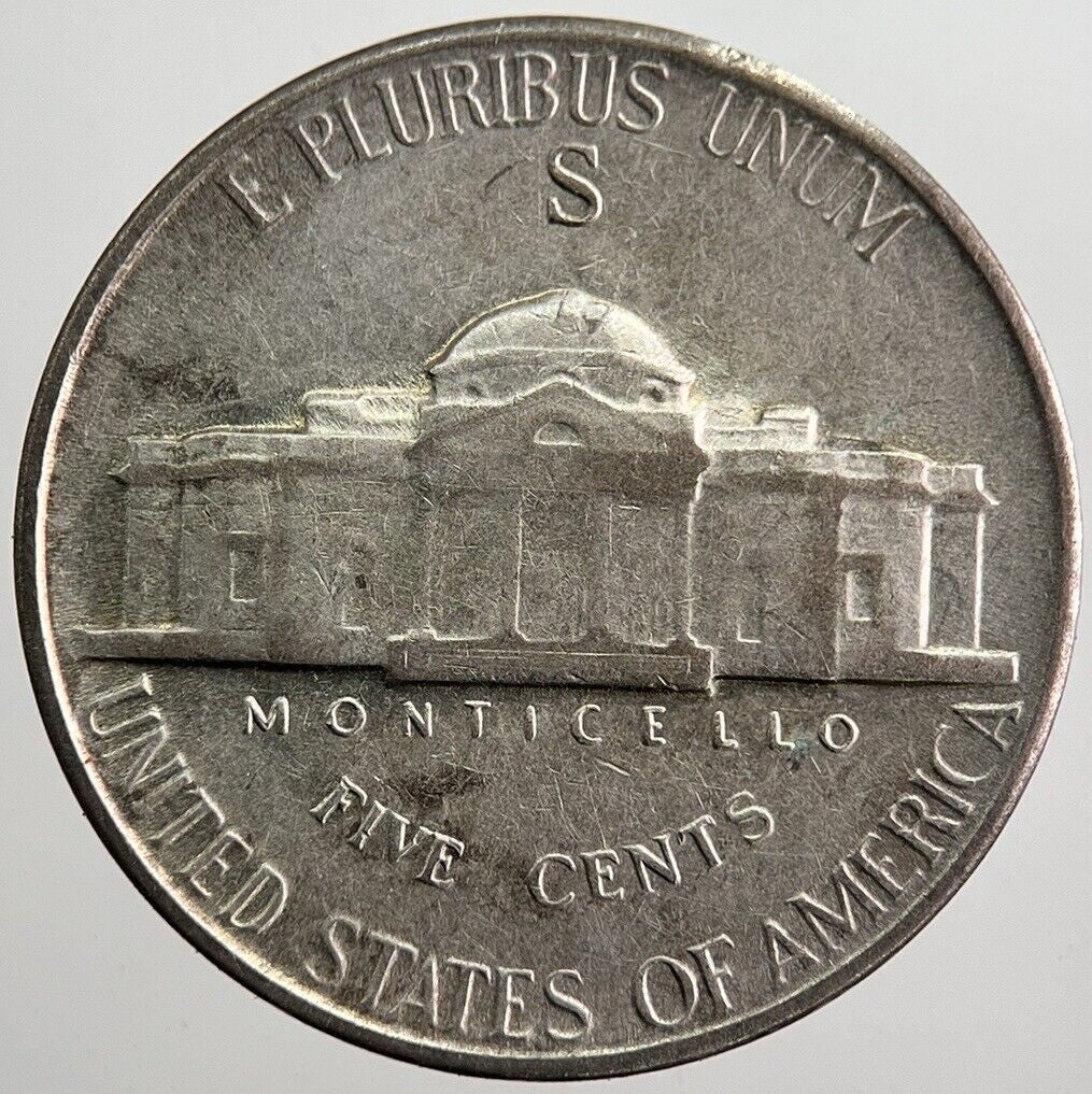 1945-S US USA War Nickel Silver Coin | Fine Collectable Grade | a7933