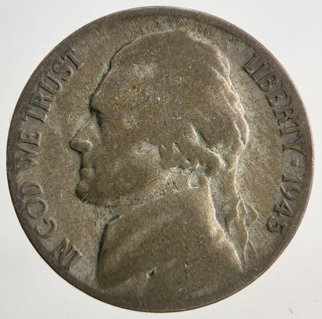 1945-S US USA Jefferson War Nickel Silver Coin | Collectable Grade