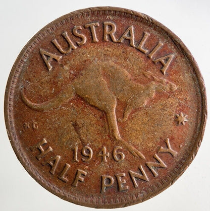 1946 Australia Half-Penny Coin | Fine Collectable Grade
