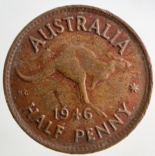 1946 Australia Half-Penny Coin | Fine Collectable Grade