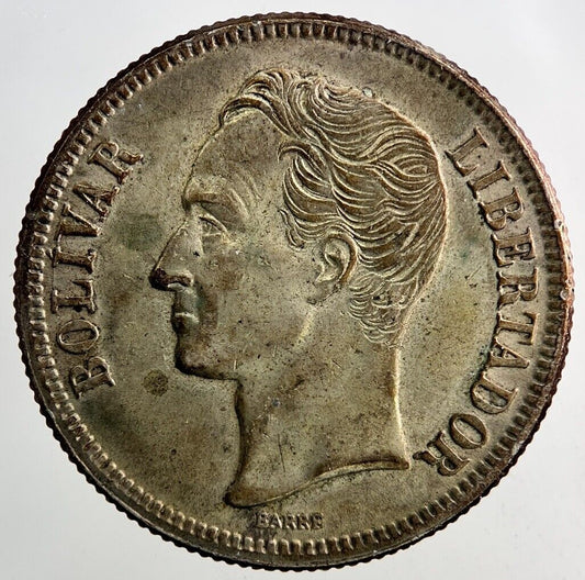 1945 Venezuela 2 Bolivares Silver Coin | Very High Grade