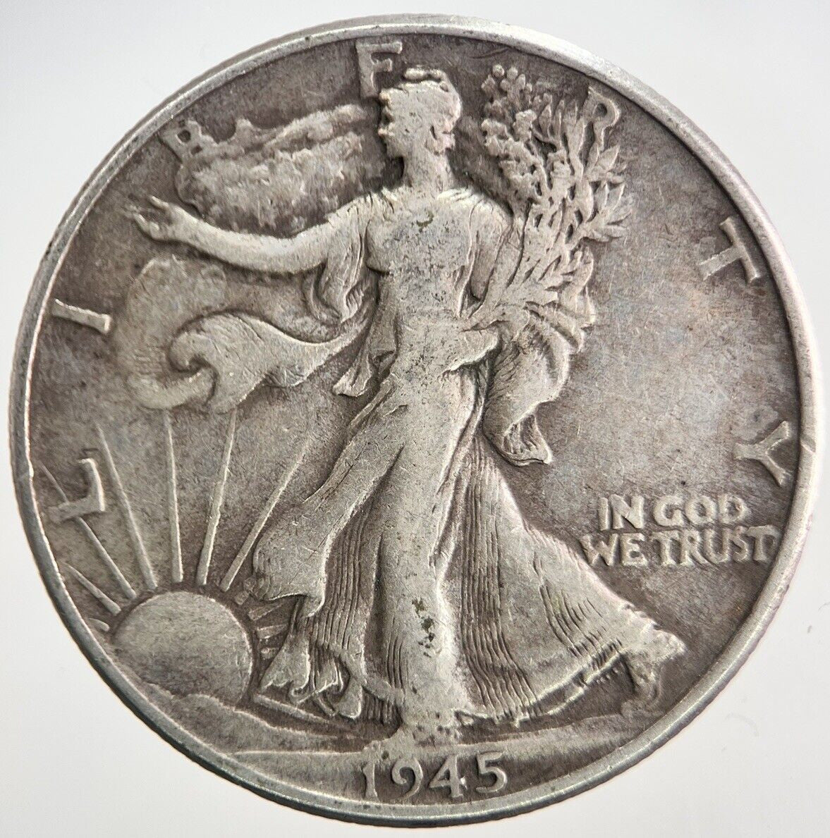 1945 US Liberty Half Dollar Silver Coin | Fine Collectable Grade
