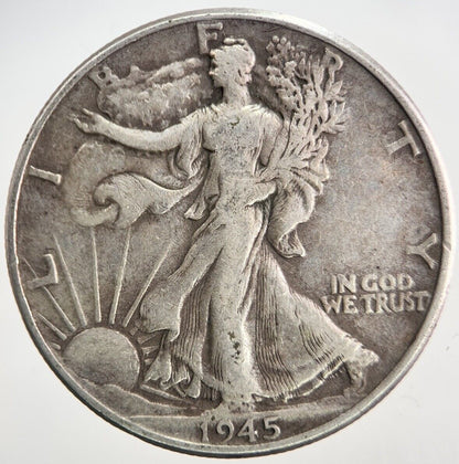 1945 US Liberty Half Dollar Silver Coin | Fine Collectable Grade