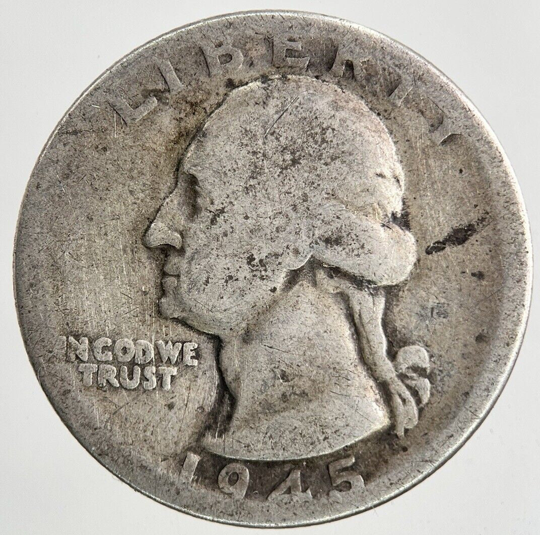 1945 US USA Quarter Dollar Silver Coin | Collectable Grade