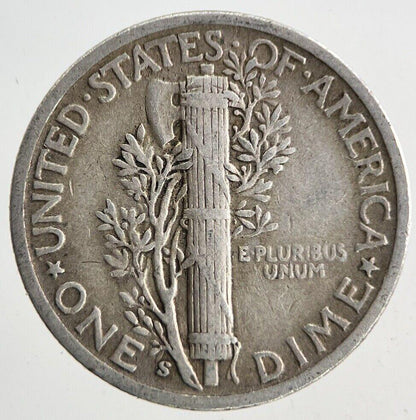1945-S US USA Mercury Dime Silver Coin | Very High Grade