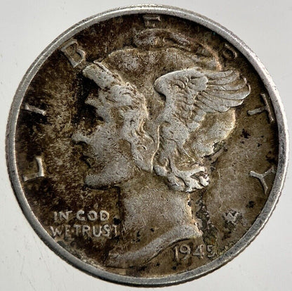 1945 US USA Mercury Dime Silver Coin | Very High Grade