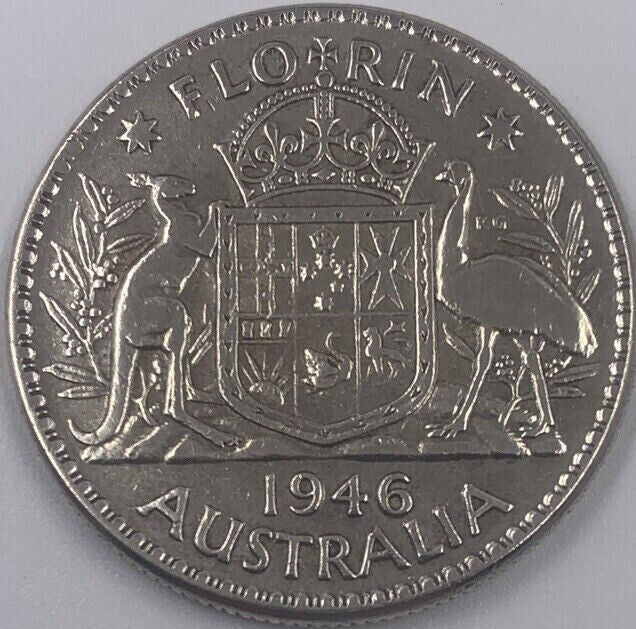 1946 Florin Australia Silver Coin | Fine Collectable Grade | a241