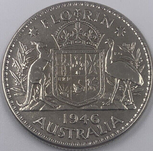 1946 Florin Australia Silver Coin | Fine Collectable Grade | a241