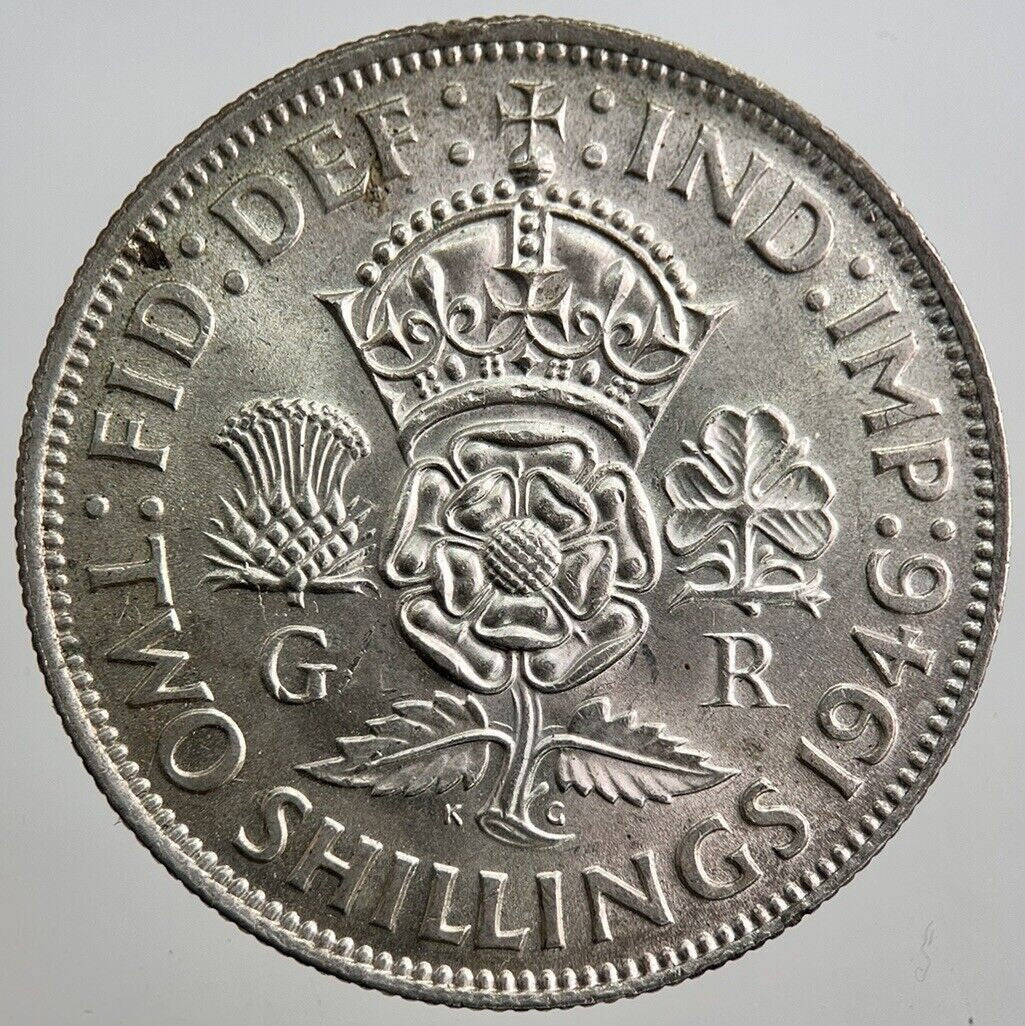 1946 George VI Florin Silver Coin | Very High Grade | a7085