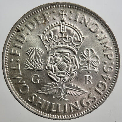 1946 George VI Florin Silver Coin | Very High Grade | a7085