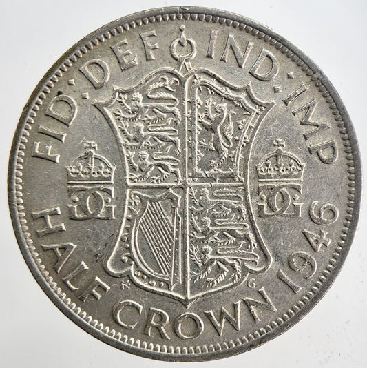 1946 George VI Half-Crown Silver Coin | Fine Collectable Grade | a6211