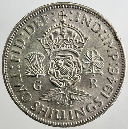1946 George VI Florin Silver Coin | Very High Grade | a8114