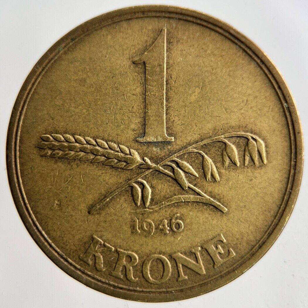 1946 Denmark 1 Krone Coin | Fine Collectable Grade