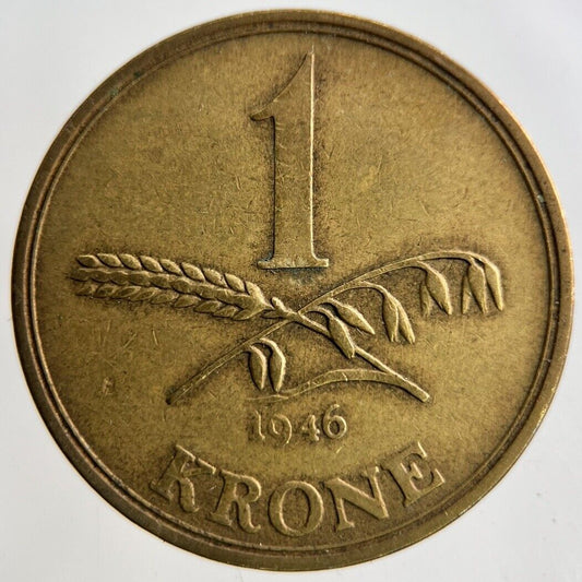 1946 Denmark 1 Krone Coin | Fine Collectable Grade
