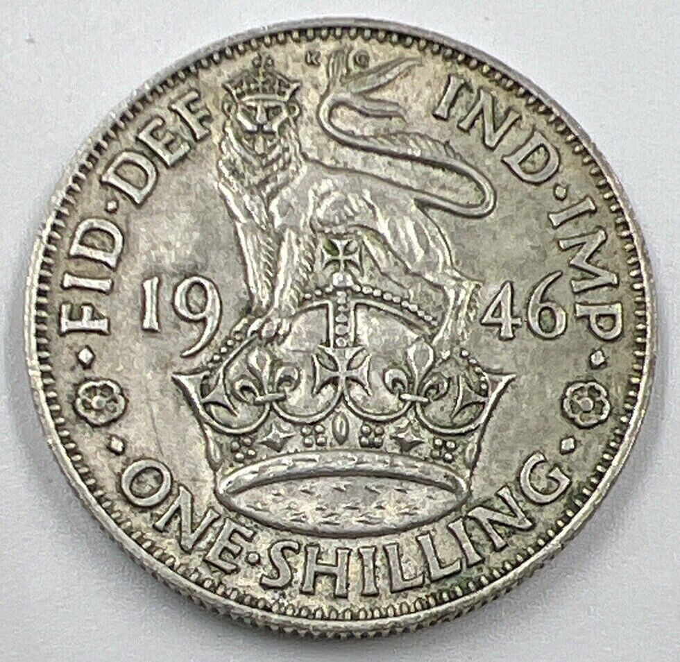 1946 George VI One Shilling | British Silver Coin | Very Fine Grade | a1544