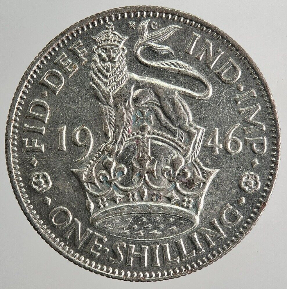 1946 George VI One Shilling Silver Coin | Fine Collectable Grade | a9924
