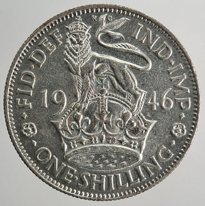 1946 George VI One Shilling Silver Coin | Fine Collectable Grade | a9924