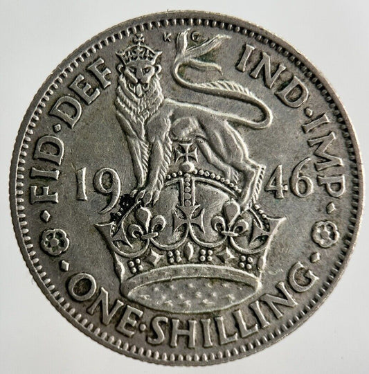 1946 George VI Shilling Silver Coin | Fine Collectable Grade