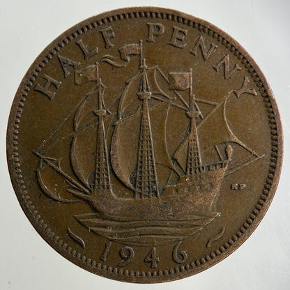 1946 George VI Half-Penny Coin | Collectable Grade