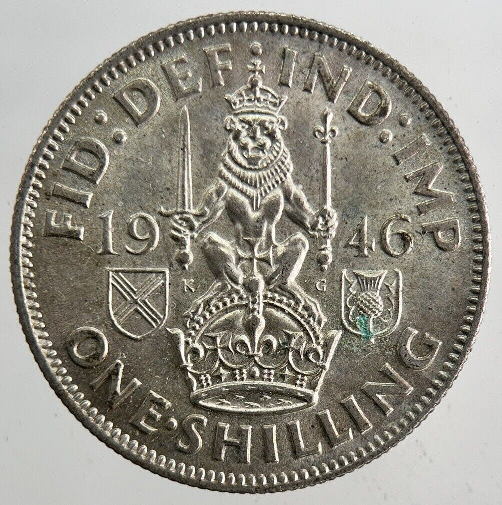 1946 George VI One Shilling Silver Coin | Very Fine Grade