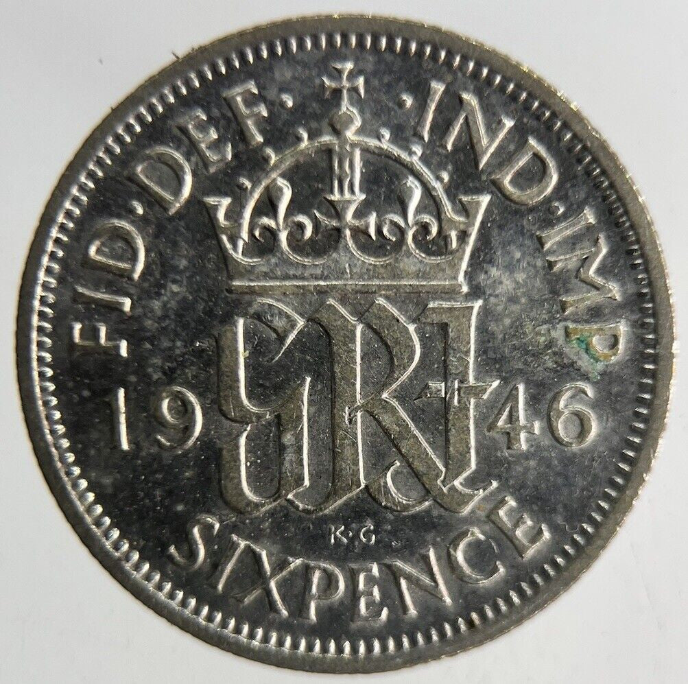 1946 George VI Sixpence Silver Coin | Fine Collectable Grade