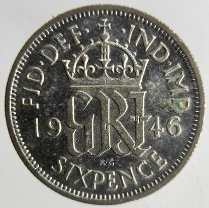1946 George VI Sixpence Silver Coin | Fine Collectable Grade