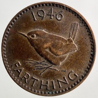 1946 George VI Wren Farthing Coin | Fine Collectable Grade