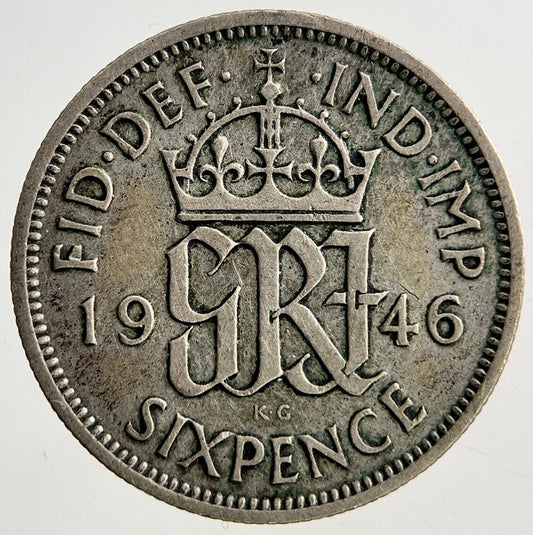 1946 George VI Sixpence Silver Coin | Fine Collectable Grade