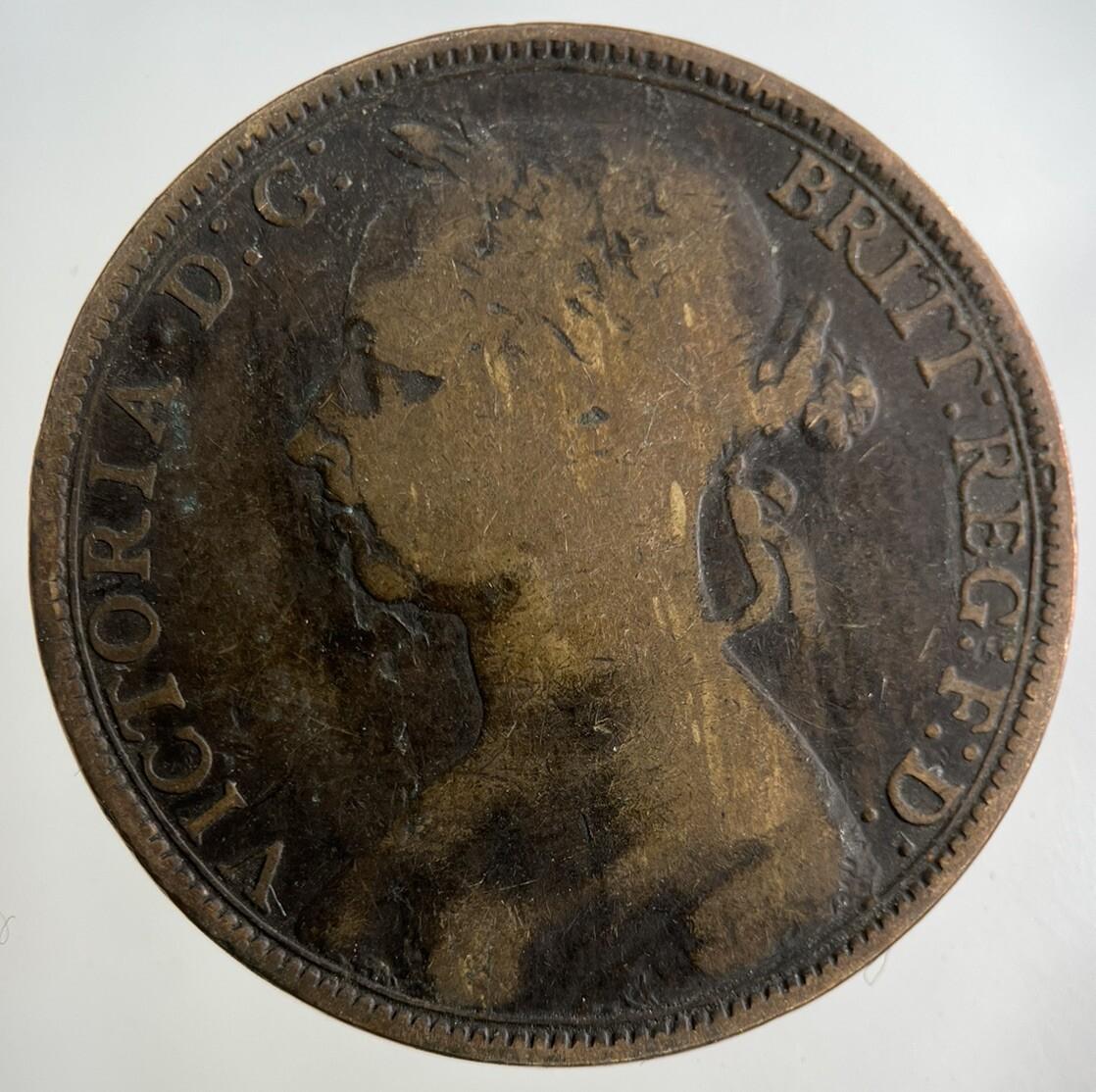 1891 Victoria One Penny Coin | Collectable Grade