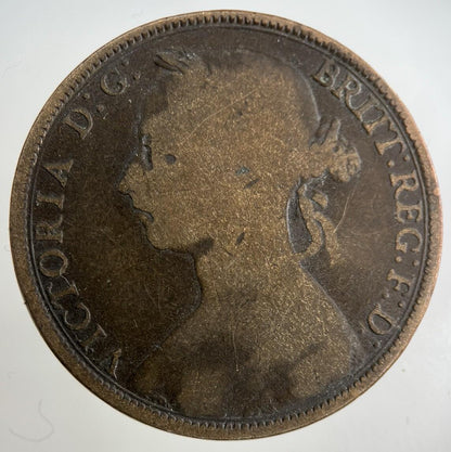 1890 Victoria One Penny Coin | Collectable Grade