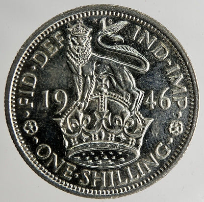 1946 George VI Silver Shilling Coin | Fine Collectable Grade