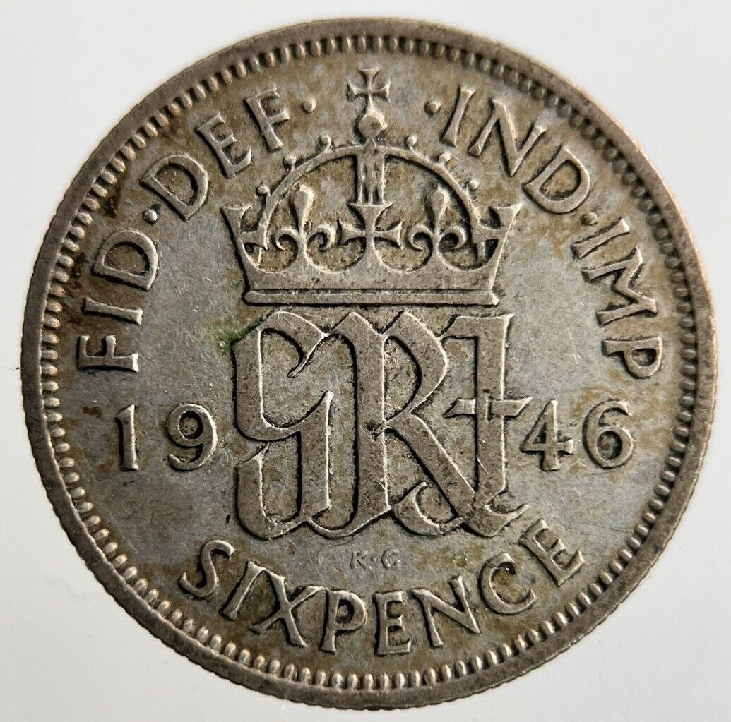 1946 George VI Sixpence Silver Coin | Fine Collectable Grade