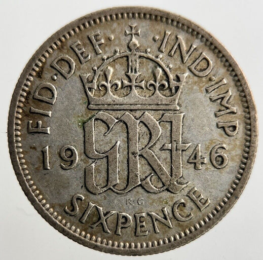 1946 George VI Sixpence Silver Coin | Fine Collectable Grade