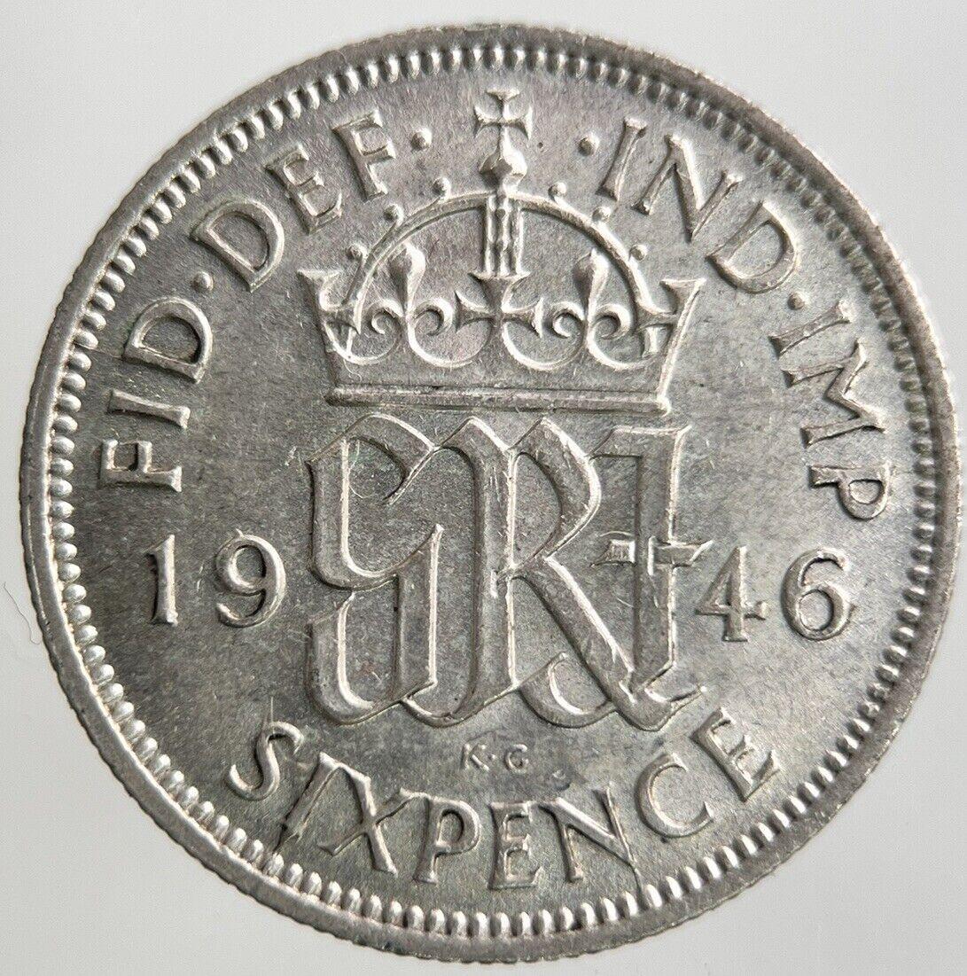 1946 George VI Sixpence Silver Coin | Very High Grade