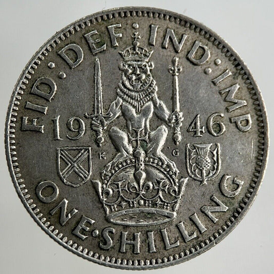 1946 George VI Shilling Silver Coin | Fine Collectable Grade