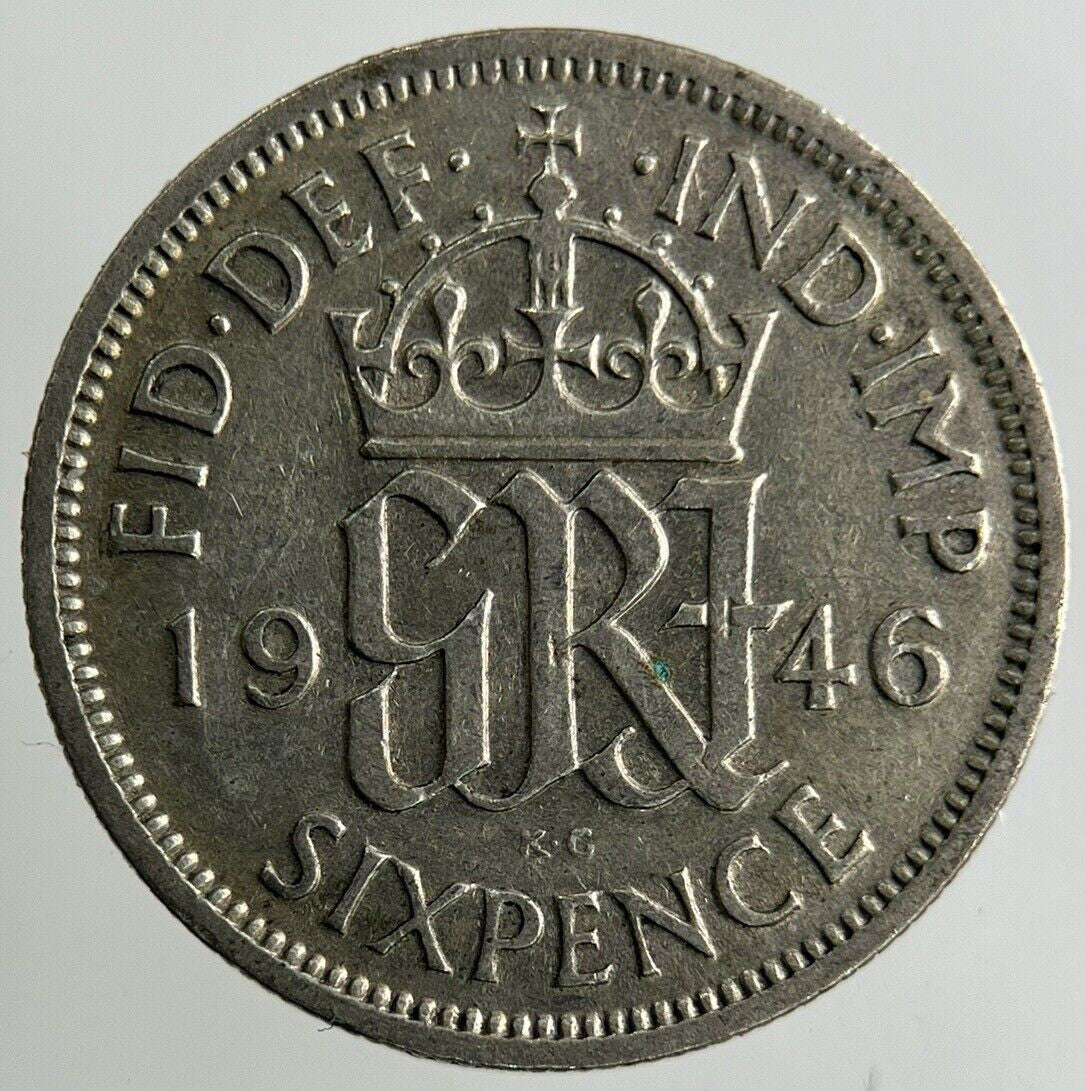 1946 George VI Sixpence Silver Coin | Fine Collectable Grade