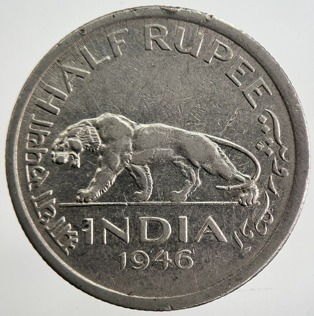 1946 Half 1/2 Rupee India Coin | Fine Collectable Grade | a4846