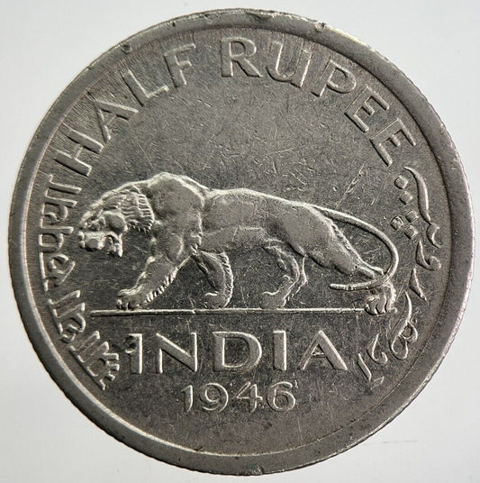 1946 Half 1/2 Rupee India Coin | Fine Collectable Grade | a4846