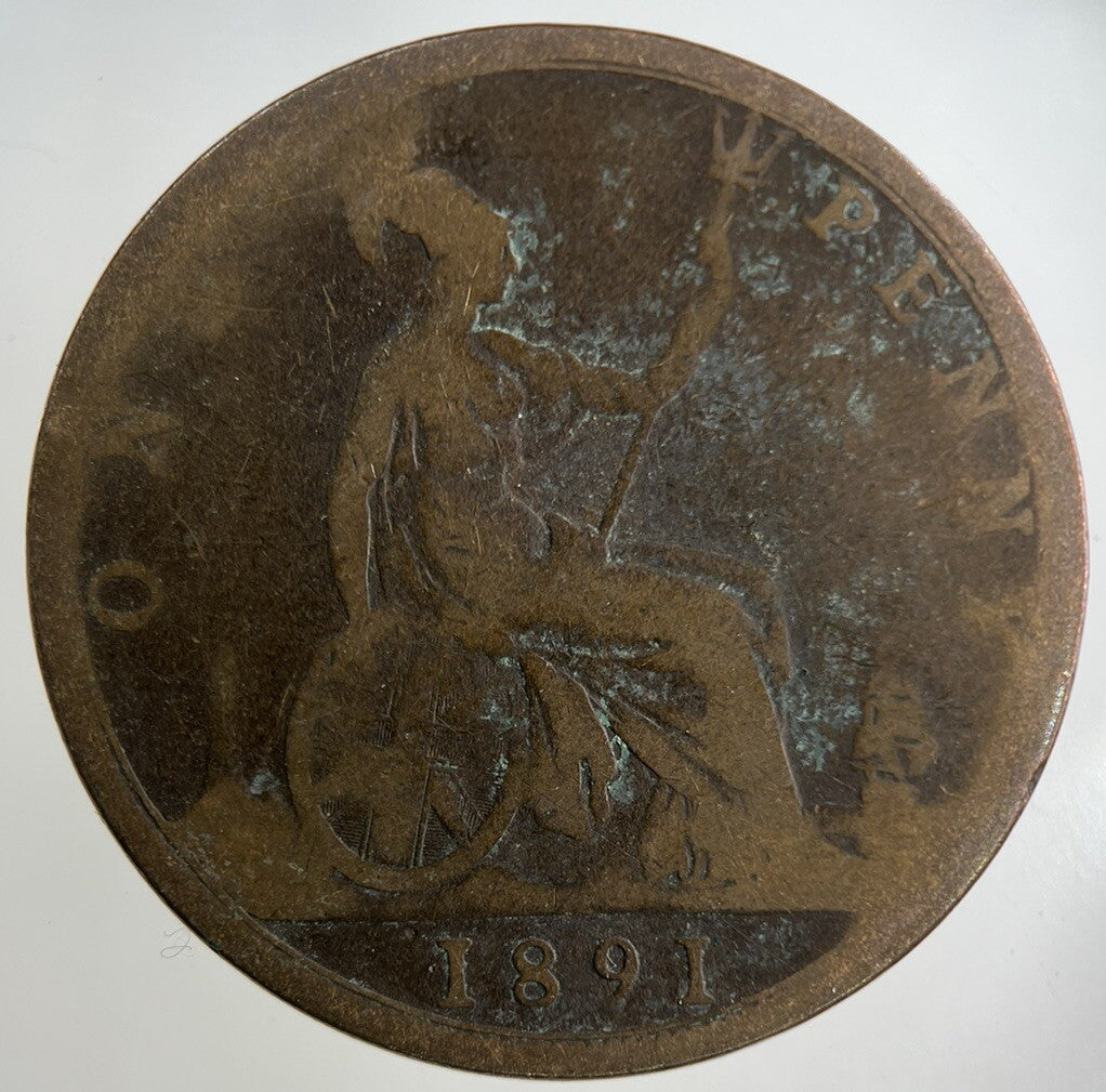 1891 Victoria One Penny Coin | Collectable Grade
