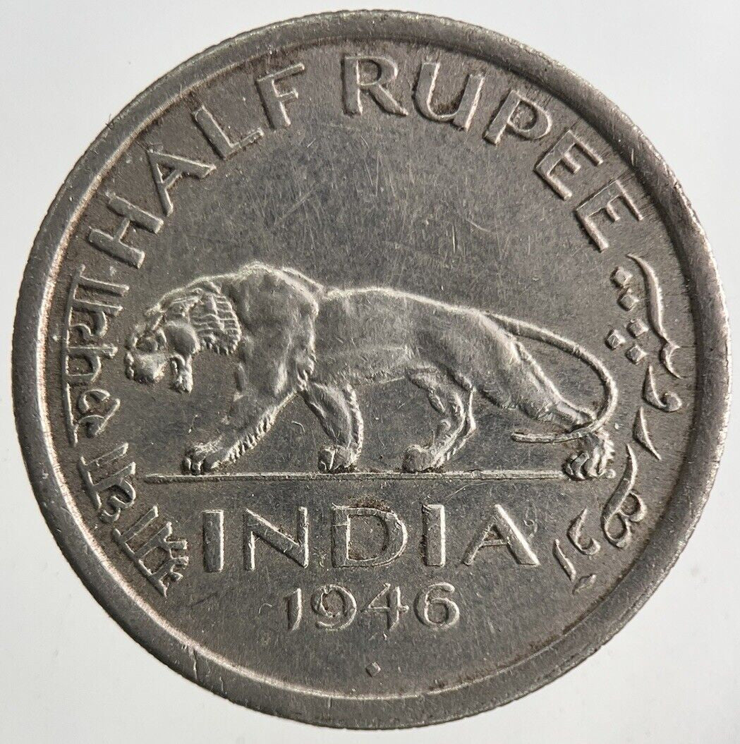 1946 India 1/2 Half Rupee Coin | Very High Grade