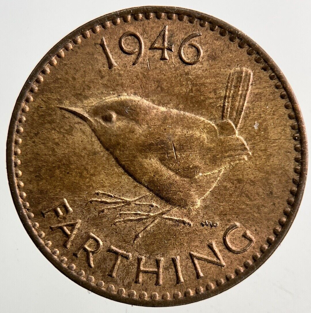 1946 George VI Wren Farthing Coin | Very High Grade