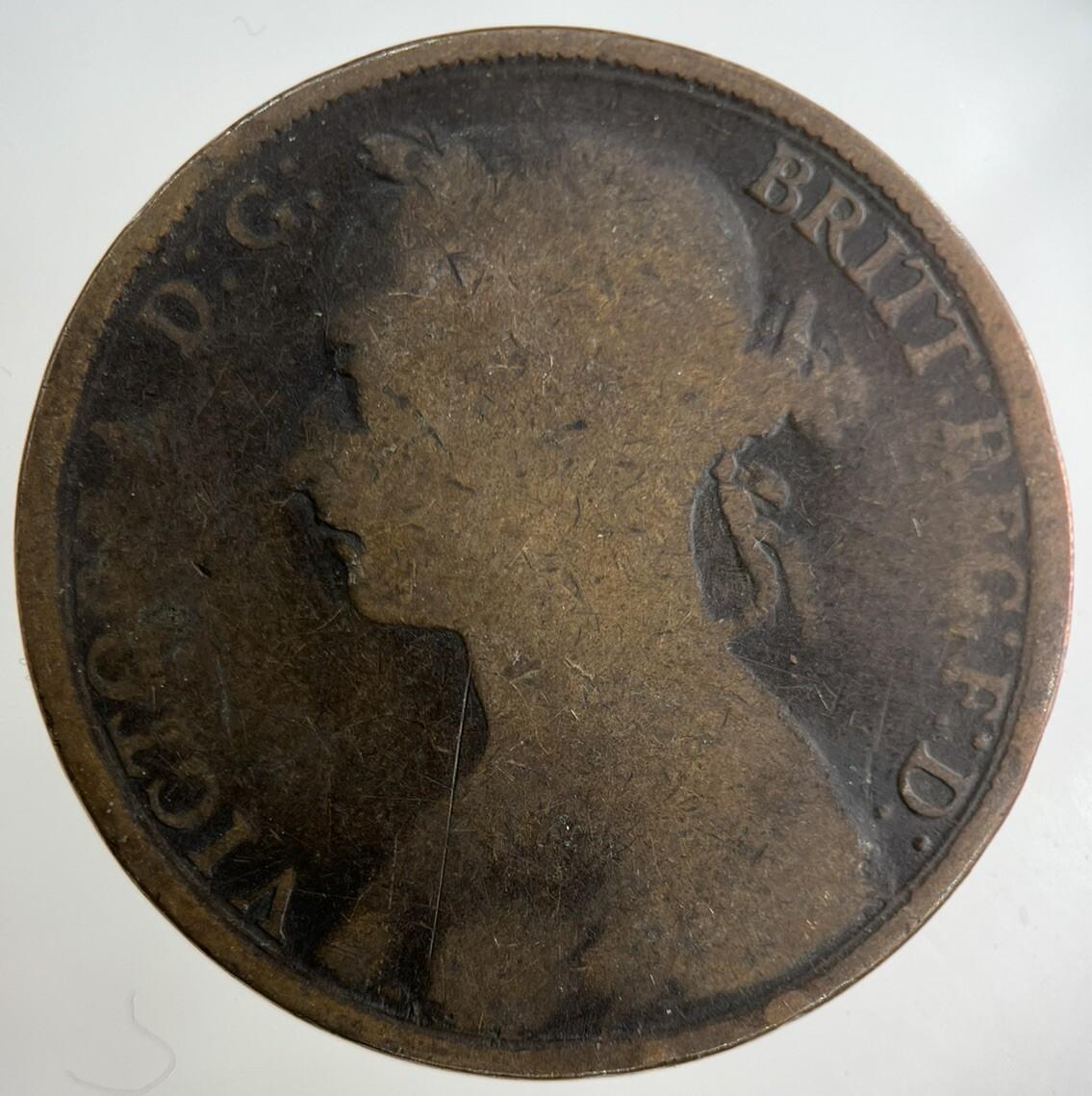 1890 Victoria One Penny Coin | Collectable Grade