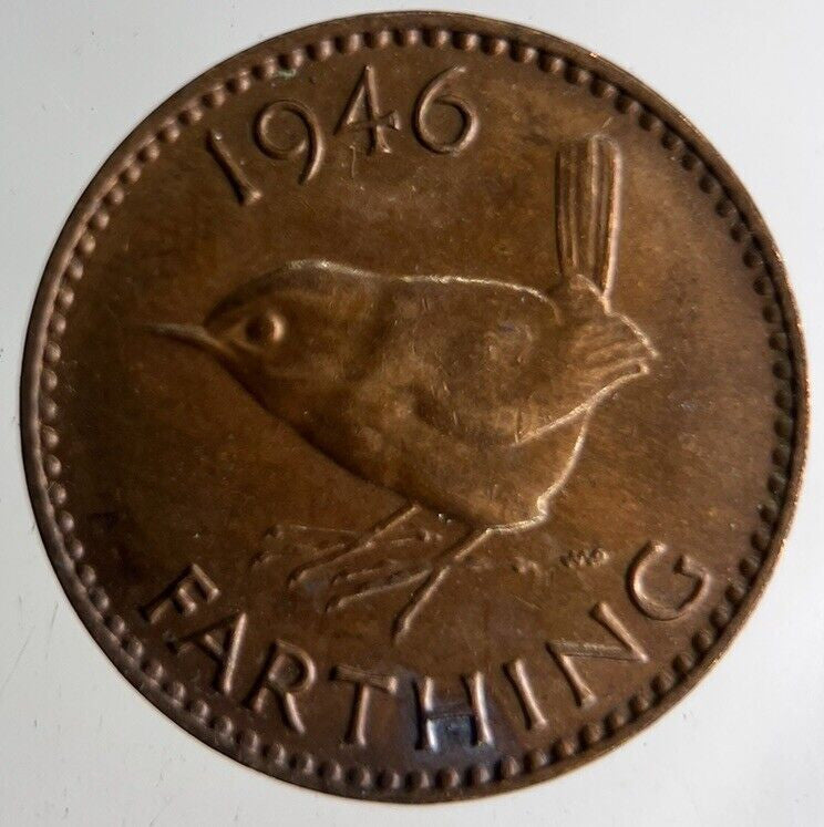 1946 George VI Wren Farthing Coin | Fine Collectable Grade