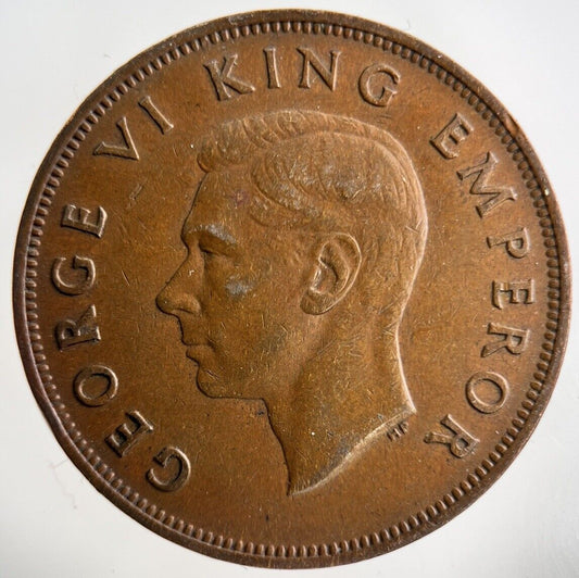 1946 New Zealand One Penny Coin | Fine Collectable Grade