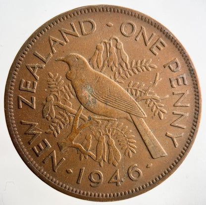 1946 New Zealand One Penny Coin | Fine Collectable Grade