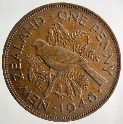 1946 New Zealand One Penny Coin | Fine Collectable Grade