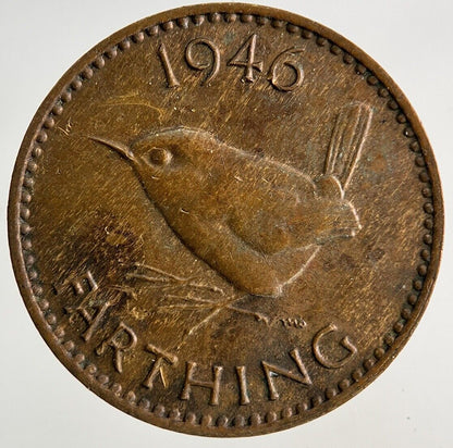1946 George VI Wren Farthing Coin | Fine Collectable Grade