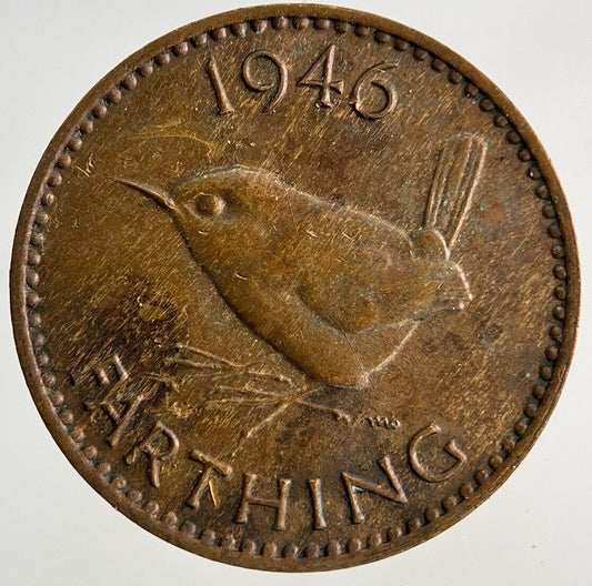 1946 George VI Wren Farthing Coin | Fine Collectable Grade