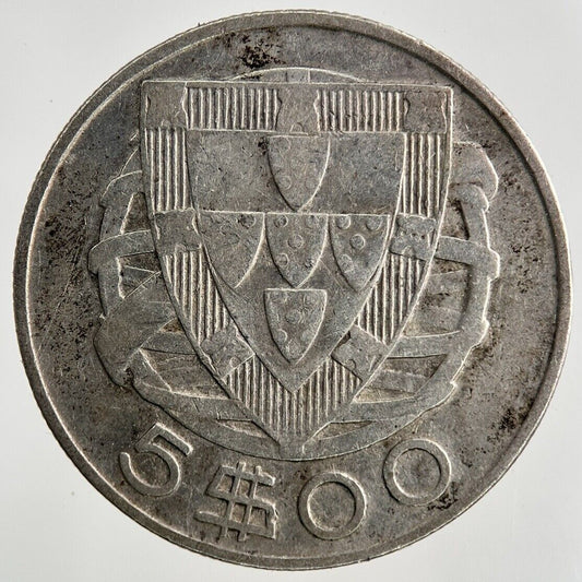 1946 Portugal 5 Escudos Silver Coin | Fine Collectable Grade